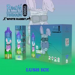 Lush Ice - White Rabbit - RandM Tornado - 15000 Puffs - Vape Pen - Cigarette jetable