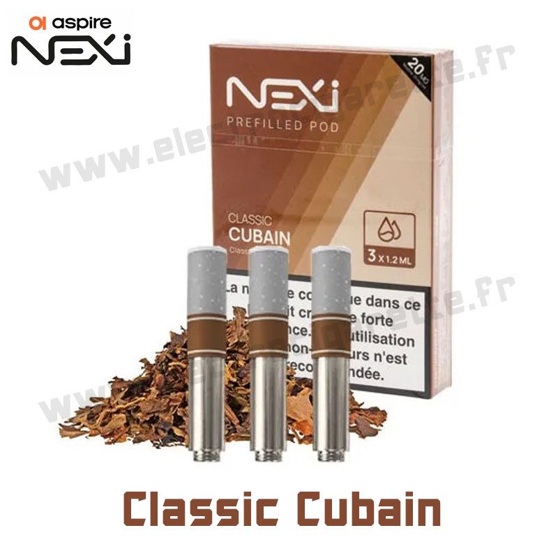 3 x Cartouche Nexi One - Classic Cubain - Aspire 3 x Cartouche Nexi One - Classic Cubain - Aspire