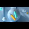 KIT DORIC Q POD 12W 800MAH 2ML VOOPOO visuel jaune et indigo