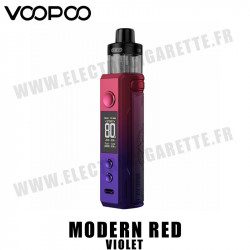 Kit Drag X2 Pod - 80W - 1 accu 18650 - Voopoo - Modern Red