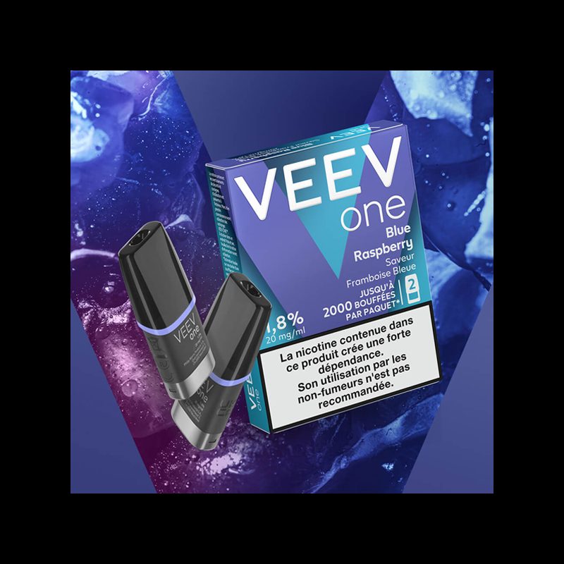 Paquet de 2 Pods pré-remplis Veev One Blue Raspberry - Veev