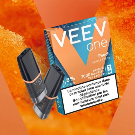 Paquet de 2 Pods pré-remplis Veev One Peach - Veev Pêche Exquise