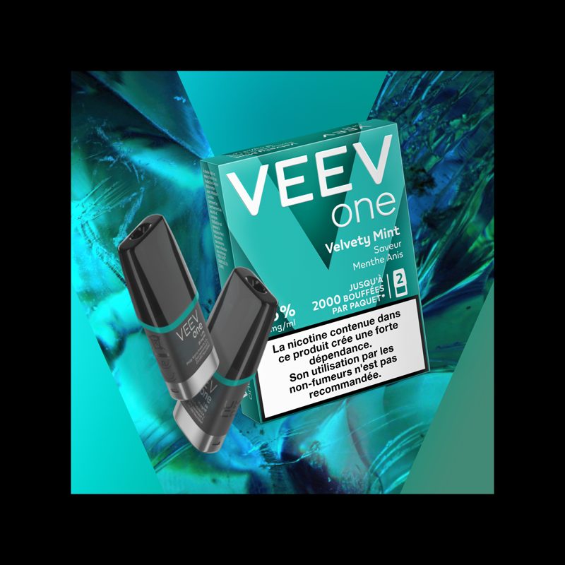 Paquet de 2 Pods pré-remplis Veev One Velvety Mint - Veev Anis Menthe Rafraîchissante