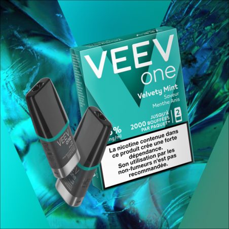 Paquet de 2 Pods pré-remplis Veev One Velvety Mint - Veev Anis Menthe Rafraîchissante