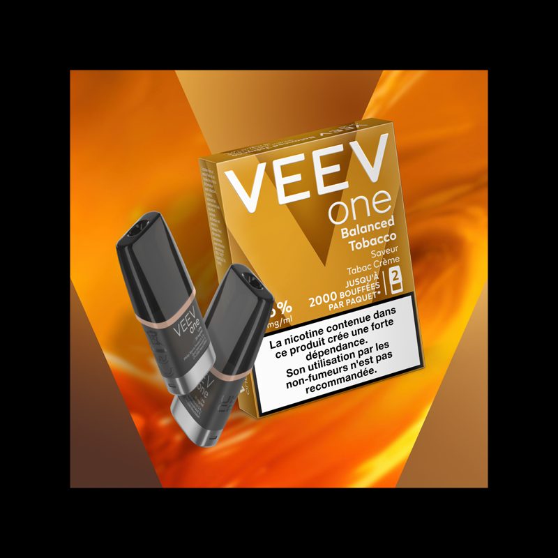 Paquet de 2 Pods pré-remplis Veev One Balanced Tobacco - Veev Classic Crème
