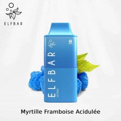 Myrtille Framboise Acidulée - AF5000 - Elfbar - Pod 2ml et Bouteille 10ml