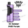Kit Solobar 2400 4en1 avec Pod 2ml 20mg - Purple