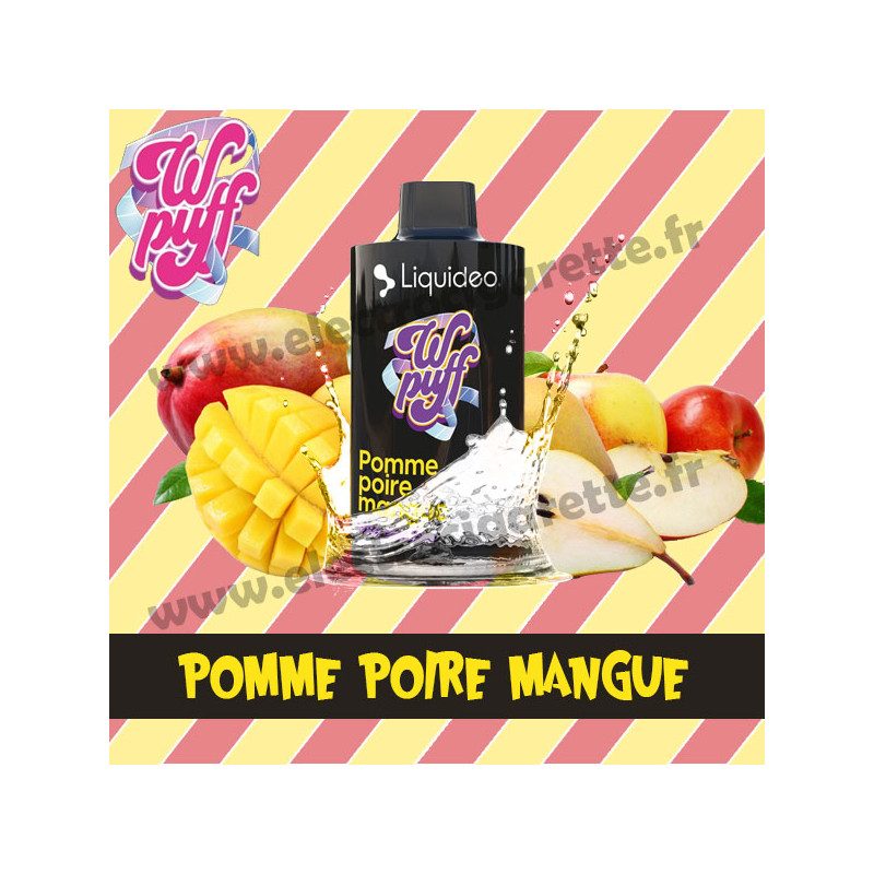 Cartouche Pod Wpuff 12K 00mg - Pomme Poire Mangue - Liquideo Cartouche Pod Wpuff 12K 00mg - Pomme Poire Mangue - Liquideo