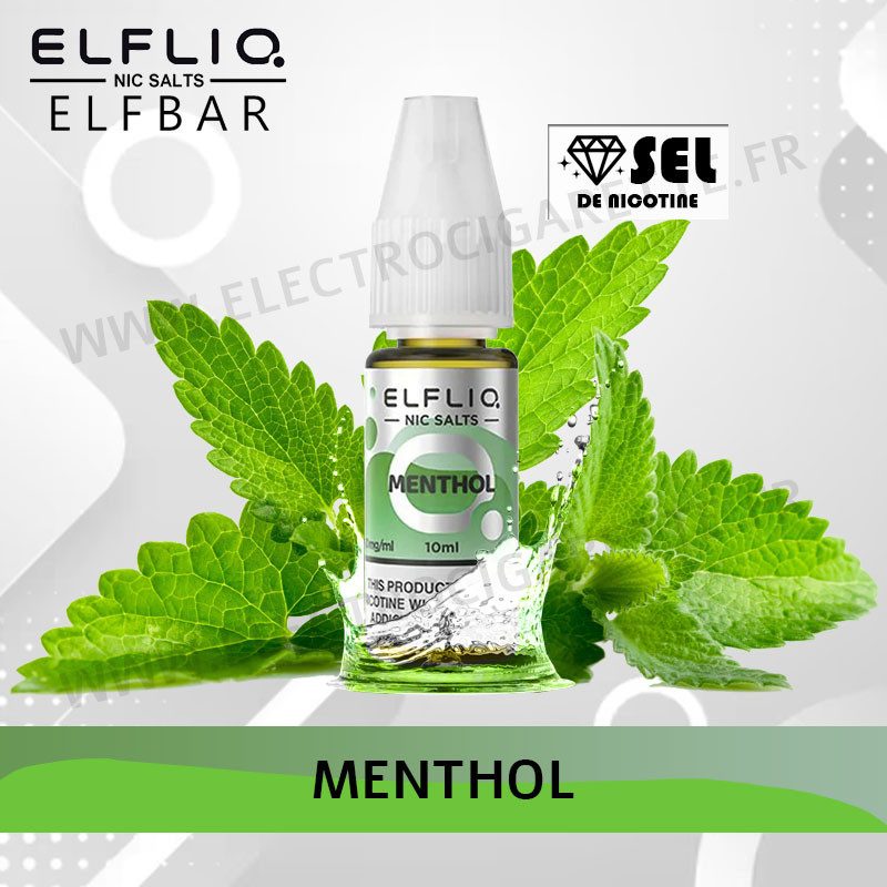 Menthol - Elfliq - Elfbar - 10ml - Recharge eliquide Menthol - Elfliq - Elfbar - 10ml - Recharge eliquide