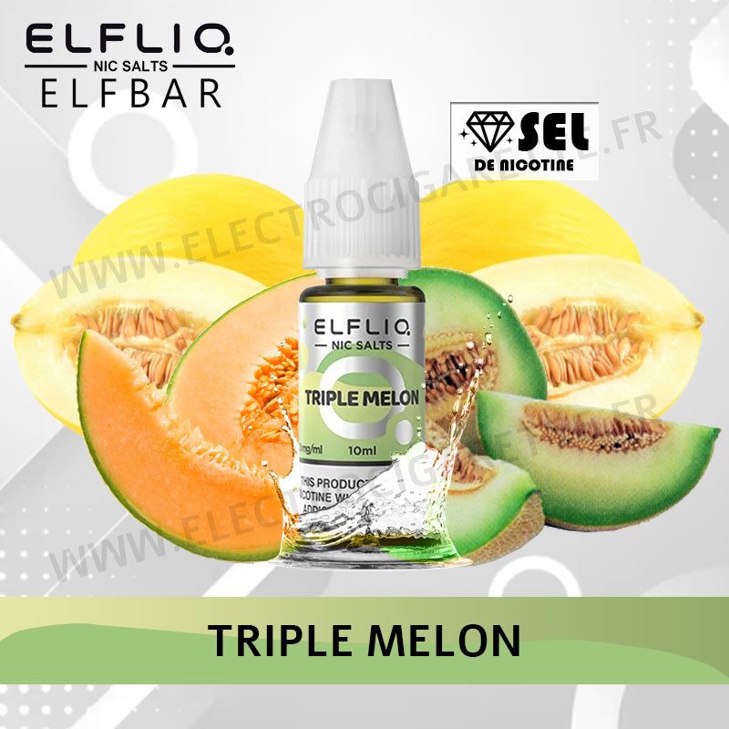 Triple Melon - Elfliq - Elfbar - 10ml - Recharge eliquide Triple Melon - Elfliq - Elfbar - 10ml - Recharge eliquide