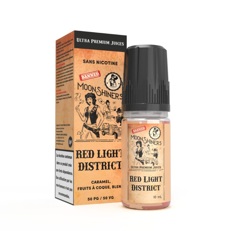 Red Light District Moonshiners 10ml - Caramel, Blend Classique & Fruits à Coque Red Light District Moonshiners 10ml - Caramel, Blend Classique & Fruits à Coque