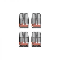 Pack de 4 cartouches transparentes Corex Luxe Q de 3 ml par Vaporesso pour cigarette électronique