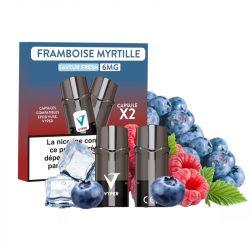 Cartouches Vyper One framboise myrtille 6mg, capsules de vape 2ml, saveur douce de baies, pack de deux, produits pour vapeurs
