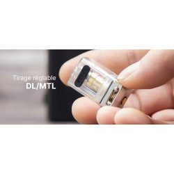 Cartouche DL/MTL réglable pour cigarette électronique - tirage adapté pour chaque vapoteur