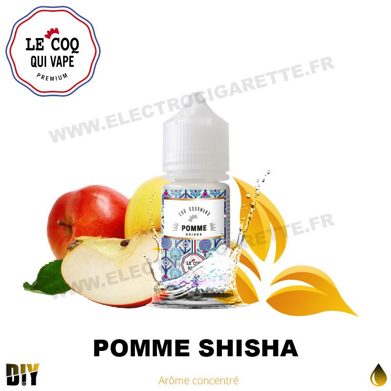 Concentré Pomme Shisha 30ml Coq Classique - Le Coq qui Vape Concentré Pomme Shisha 30ml Coq Classique - Le Coq qui Vape