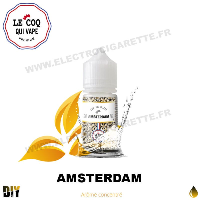 Concentré Amsterdam 30ml Coq Classique - Le Coq qui Vape Concentré Amsterdam 30ml Coq Classique - Le Coq qui Vape