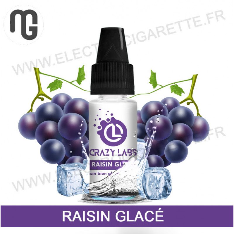 Pack de 5 x Raisin Glacé - Crazy Labs - MG Vape - 10 ml Pack de 5 x Raisin Glacé - Crazy Labs - MG Vape - 10 ml