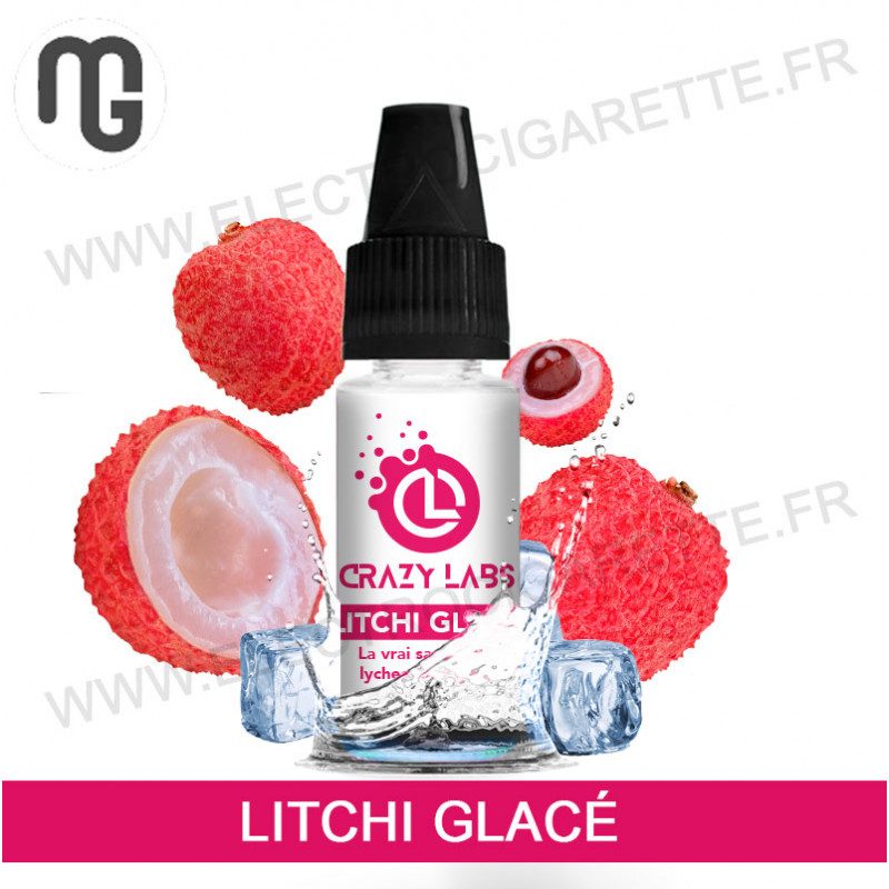Pack de 5 x Litchi Glacé - Crazy Labs - MG Vape - 10 ml Pack de 5 x Litchi Glacé - Crazy Labs - MG Vape - 10 ml