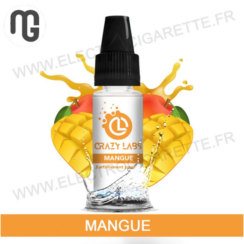 Pack de 5 x Mangue - Crazy Labs - MG Vape - 10 ml Pack de 5 x Mangue - Crazy Labs - MG Vape - 10 ml