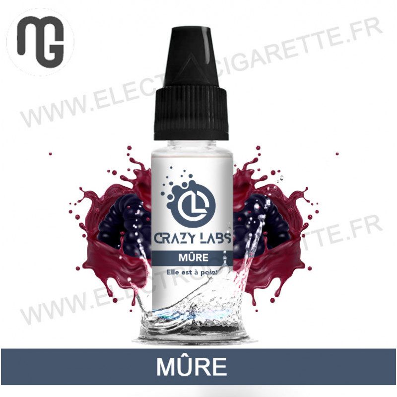 Pack de 5 x Mûre - Crazy Labs - MG Vape - 10 ml Pack de 5 x Mûre - Crazy Labs - MG Vape - 10 ml