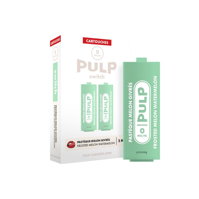 Pack de 2 Pods Switch 2ml 20mg Pulp Pastèque Melon Givrés Pack de 2 Pods Switch 2ml 20mg Pulp Pastèque Melon Givrés