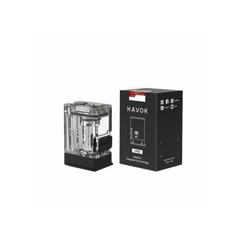 Cartouches Havok R 0.6ohm 3ml (4pcs) - Uwell Cartouches Havok R 0.6ohm 3ml (4pcs) - Uwell