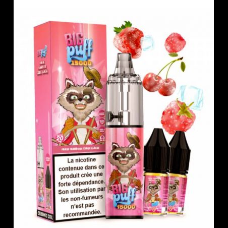 Tornado 15000 puffs 20 mg Fraise Framboise Cerise Glacée - Big Puff
