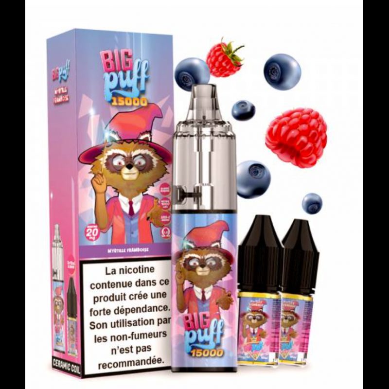 Tornado 15000 puffs 20 mg Myrtille Framboise - Big Puff