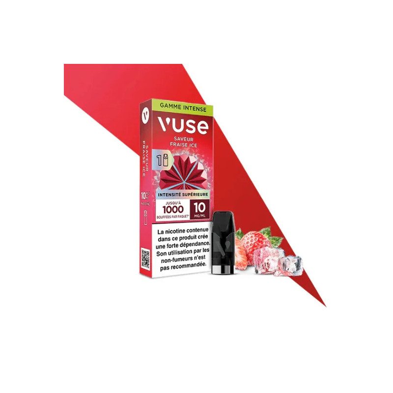 Fraise Ice - Capsule Vuse Gamme Intense - 10mg - 2ml - 1 pod