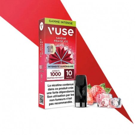 Fraise Ice - Capsule Vuse Gamme Intense - 10mg - 2ml - 1 pod