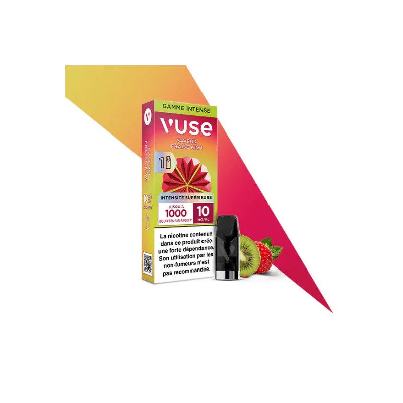 Cartouche EPOD Fraise Kiwi - Pod VPro ePod - 2 x Capsules - Vuse Cartouche EPOD Fraise Kiwi - Pod VPro ePod - 2 x Capsules - Vuse