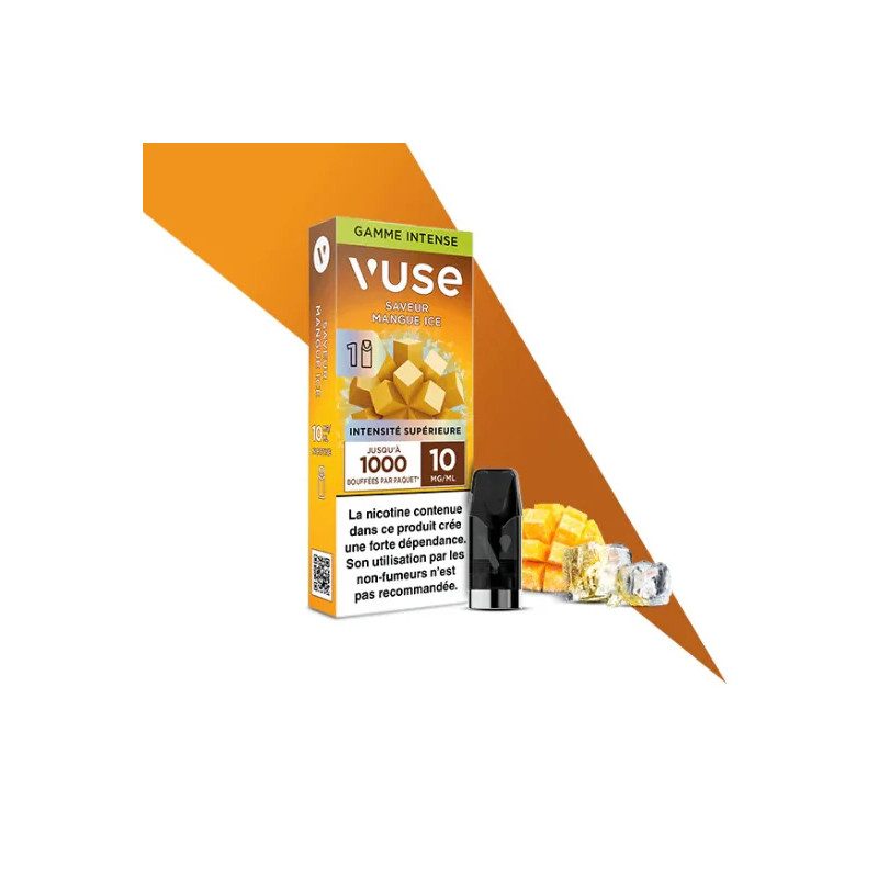Mangue Ice - Capsule ePod Vuse Gamme Intense - 10mg - 2ml - 1 pod Mangue Ice - Capsule ePod Vuse Gamme Intense - 10mg - 2ml - 1 pod