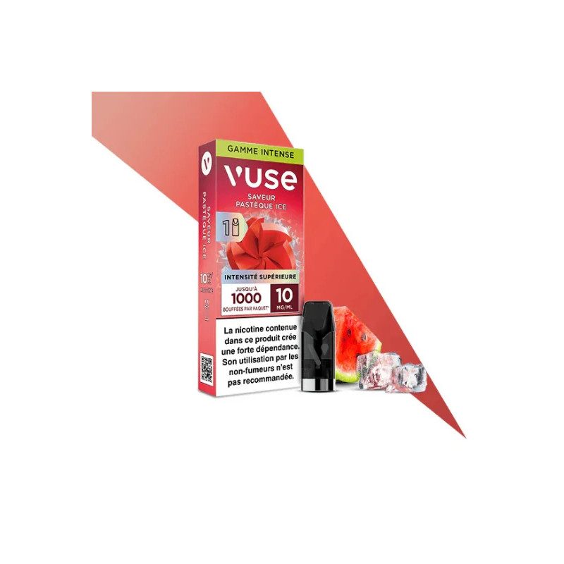 Pasteque Ice - Capsule ePod Vuse Gamme Intense - 10mg - 2ml - 1 pod Pasteque Ice - Capsule ePod Vuse Gamme Intense - 10mg - 2ml - 1 pod