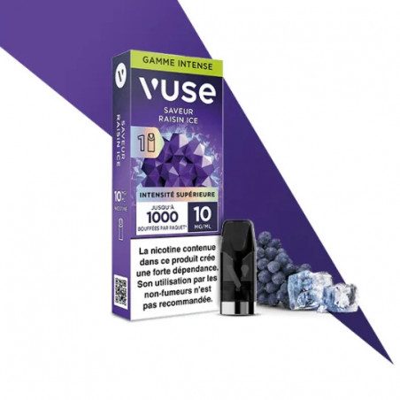 Raisin Ice - Capsule ePod Vuse Gamme Intense - 10mg - 2ml - 1 pod
