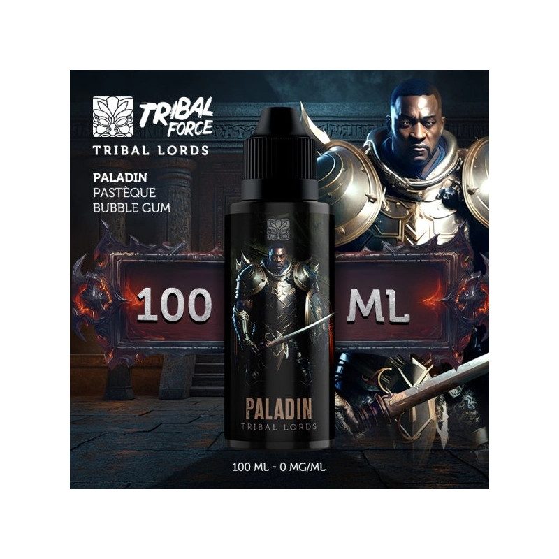 Paladin (Bubblegum à La Pastèque) 0mg 100ml - Tribal Lords by Tribal Force Paladin (Bubblegum à La Pastèque) 0mg 100ml - Tribal Lords by Tribal Force