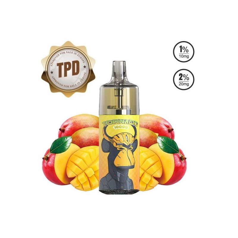 Puff 100% Légale Tornado 10000 Triple Mango 10/20mg