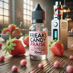 Freaks Candy Fraise - E-liquide Gourmand Saveur Bonbon Fraise