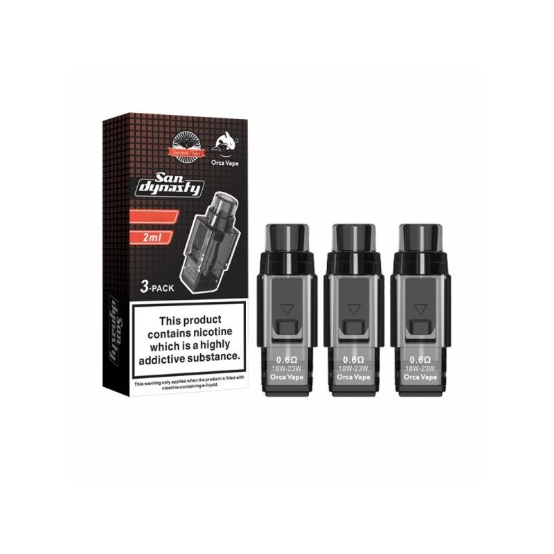 Cartouches Dynasty Nano 0.6/0.8Ω 2ml (3pcs) - Orca Vape 0.6ohm Cartouches Dynasty Nano 0.6/0.8Ω 2ml (3pcs) - Orca Vape 0.6ohm
