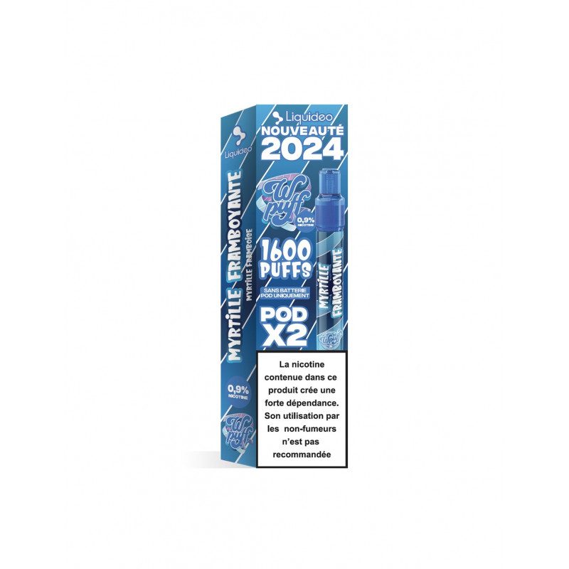 Recharges Myrtille Framboyante - Liquideo Wpuff Pod 2.0 - Liquideo
