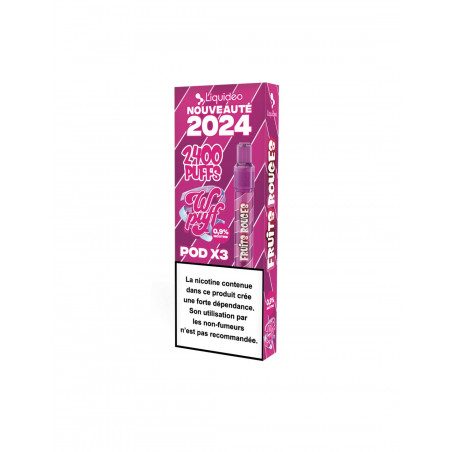 Starter Kit Fruits Rouges - WPuff Pods 2.0 (Batterie + 3 PODS)