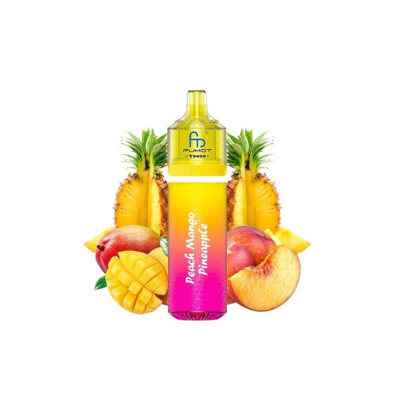 Puff T9000 TPD Peach Mango Pineapple 20mg - Fumot