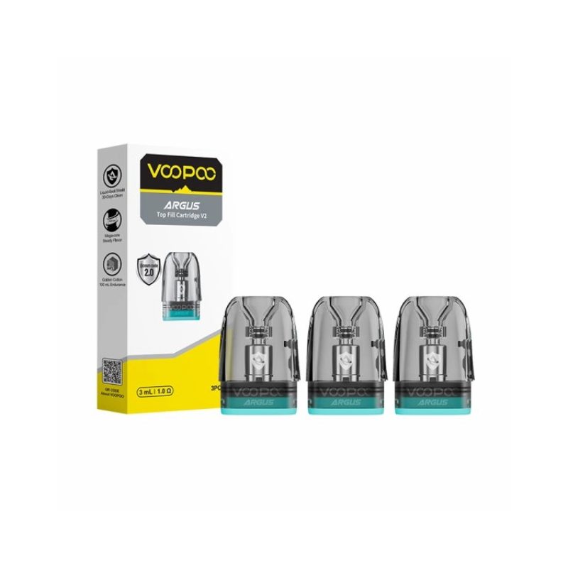Pack de 3 Cartouches 3ml Top Fill Argus Pod V2 Voopoo Cartouches Argus G3 1Ω Pack de 3 Cartouches 3ml Top Fill Argus Pod V2 Voopoo Cartouches Argus G3 1Ω