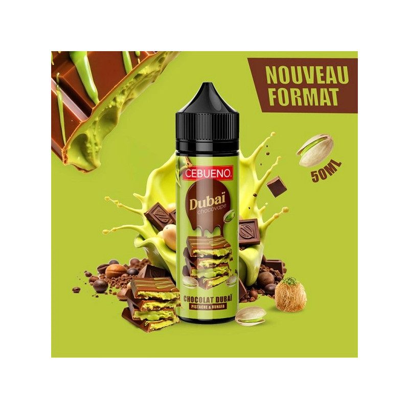 Dubaï Chocovape 0mg - E-liquide gourmand - Cebueno - 50 ml Dubaï Chocovape 0mg - E-liquide gourmand - Cebueno - 50 ml