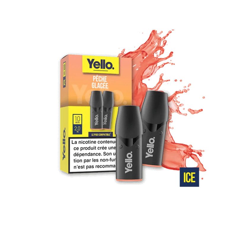 Pêche Glacée ePod - Yello | Vape Douce et Rafraîchissante au Goût de Pêche Pêche Glacée ePod - Yello | Vape Douce et Rafraîchissante au Goût de Pêche