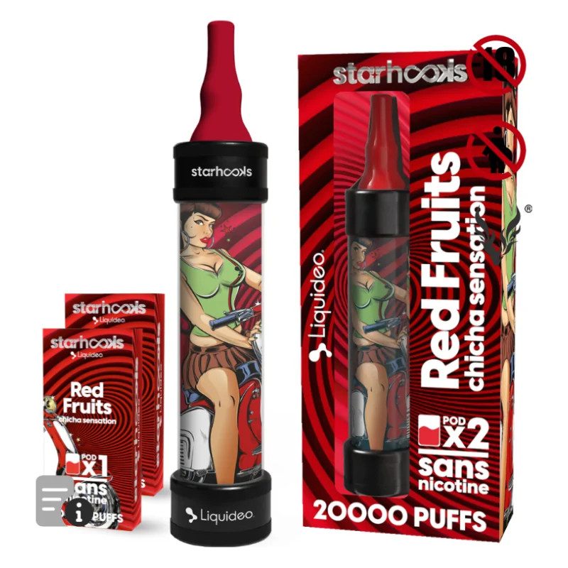 Starhooks Chicha 20 000 Puffs - 1 Batterie + 2 Pods Red Fruits Starhooks Chicha 20 000 Puffs - 1 Batterie + 2 Pods Red Fruits