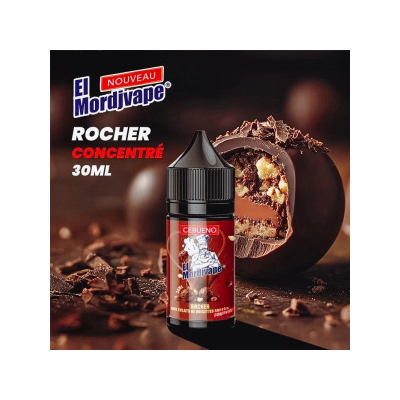 Concentré El Mordjvape Rocher 30ml - Cebueno - Arôme chocolat noisette DIY Concentré El Mordjvape Rocher 30ml - Cebueno - Arôme chocolat noisette DIY