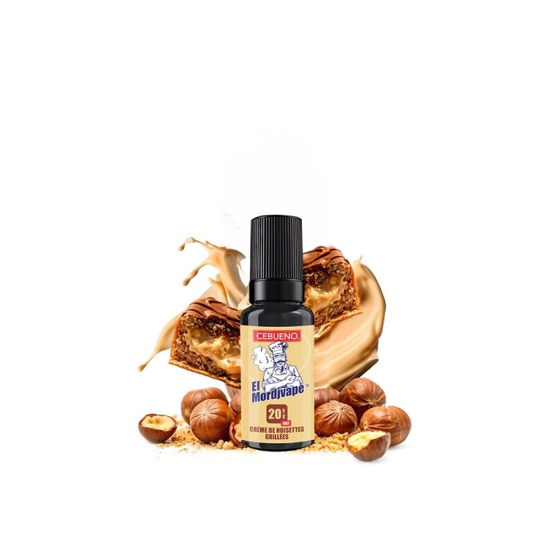 El Mordjvape Nic Salt 20mg 10ml - Cebueno - E-liquide pâte à tartiner azerty noisette grillée El Mordjvape Nic Salt 20mg 10ml - Cebueno - E-liquide pâte à tartiner azerty noisette grillée