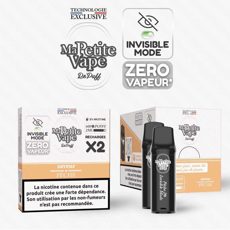 Pêche - Cartouche Repuff Smokeless - Ma Petite Vape Pêche - Cartouche Repuff Smokeless - Ma Petite Vape