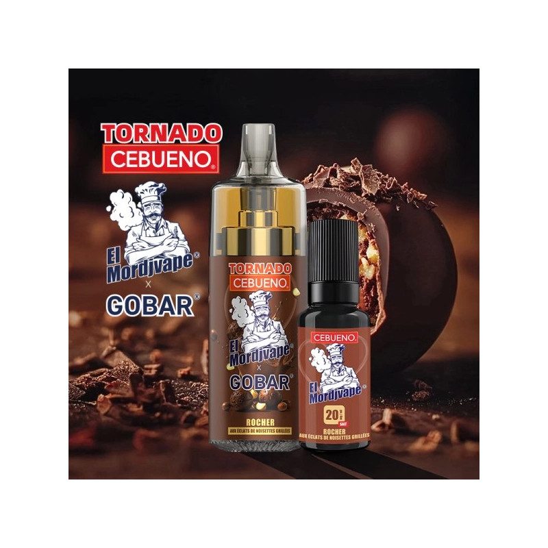 El Mordjvape Chocovape 0.7 Ohm 20mg - Cebueno x Tornado 10000 by Gobar El Mordjvape Chocovape 0.7 Ohm 20mg - Cebueno x Tornado 10000 by Gobar