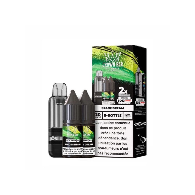 Space Dream - Cartouche Cubic 30k 20ml avec 2 x E-liquides 20mg 10ml - Crown Bar by Al Fakher